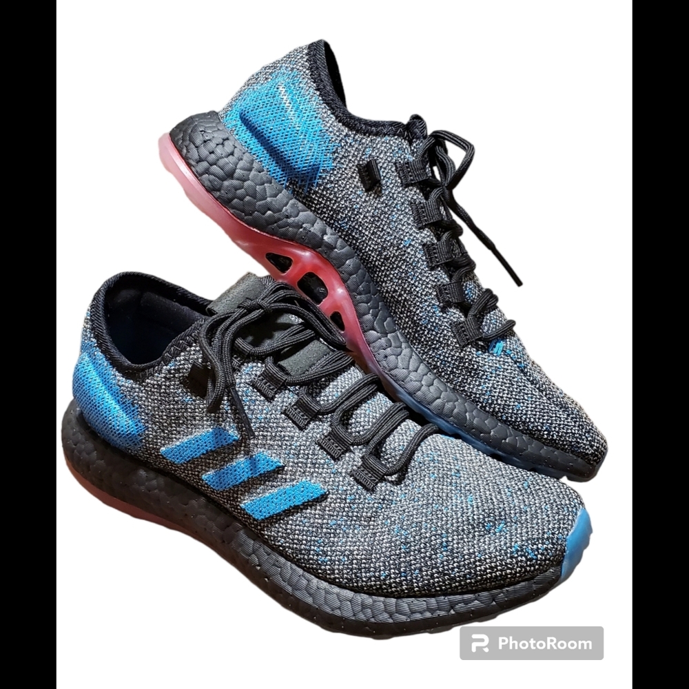 ADIDAS Pureboost LTD Shoes Men's 7 Women's 8.5 Blue Grey Reflective